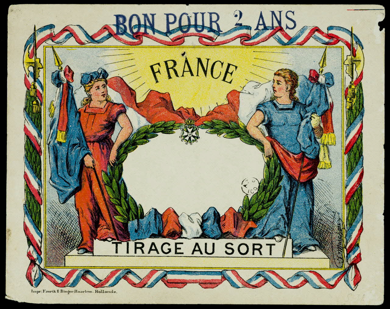 estampe Carte de conscrit 1961.20.477 Photo