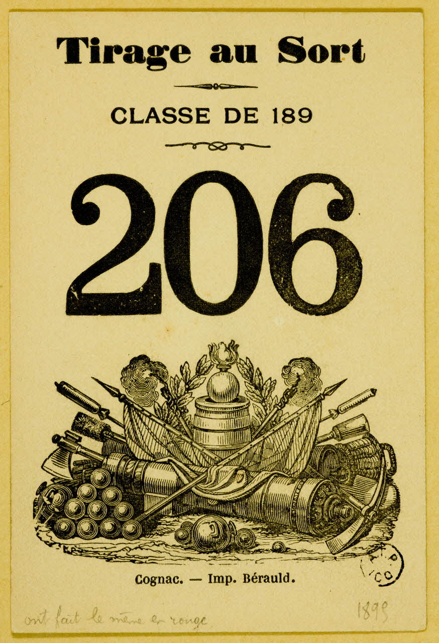 estampe Tirage au Sort  CLASSE DE 189 1961.20.507 Photo