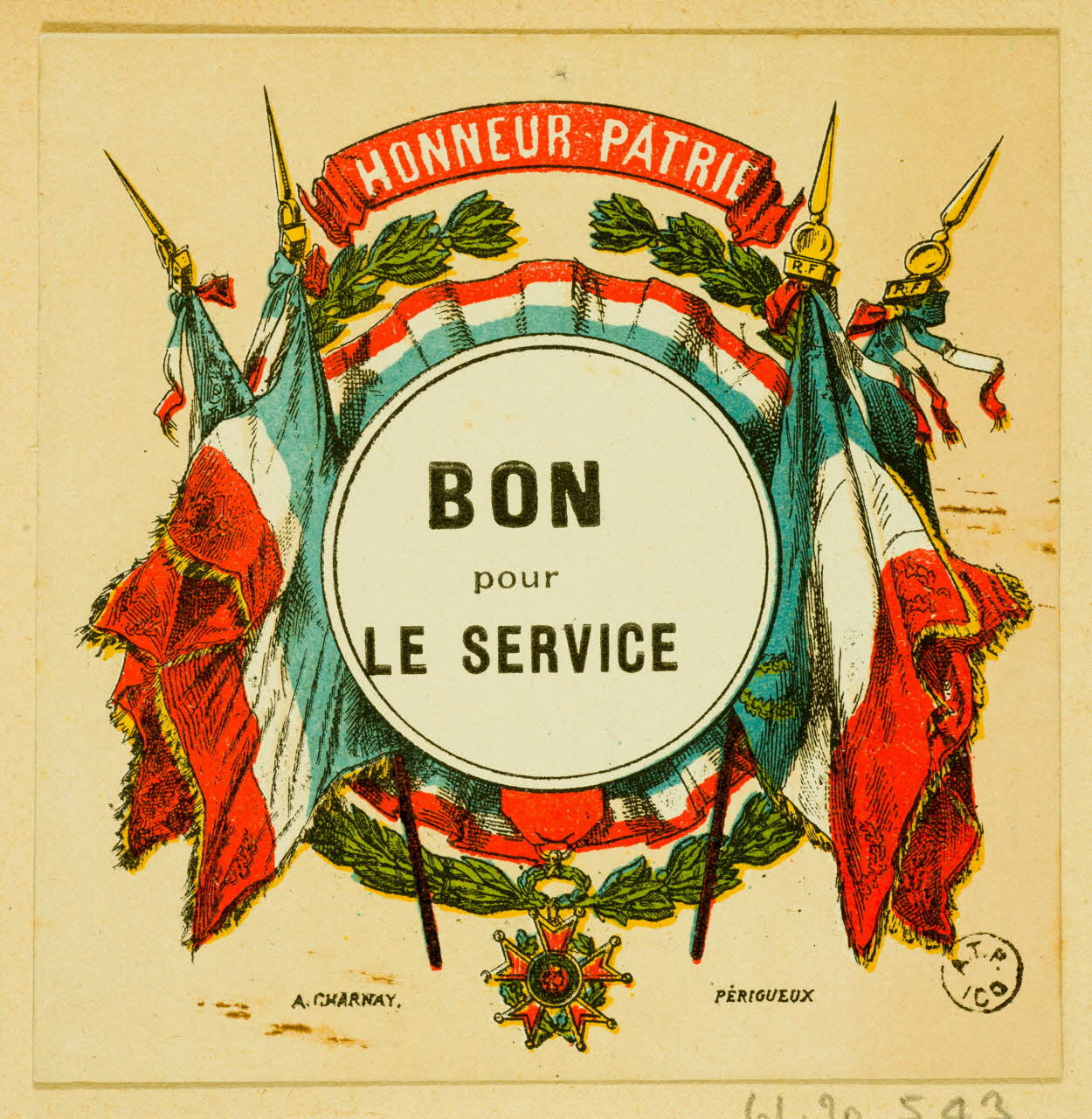 estampe HONNEUR - PATRIE 1961.20.543 Photo