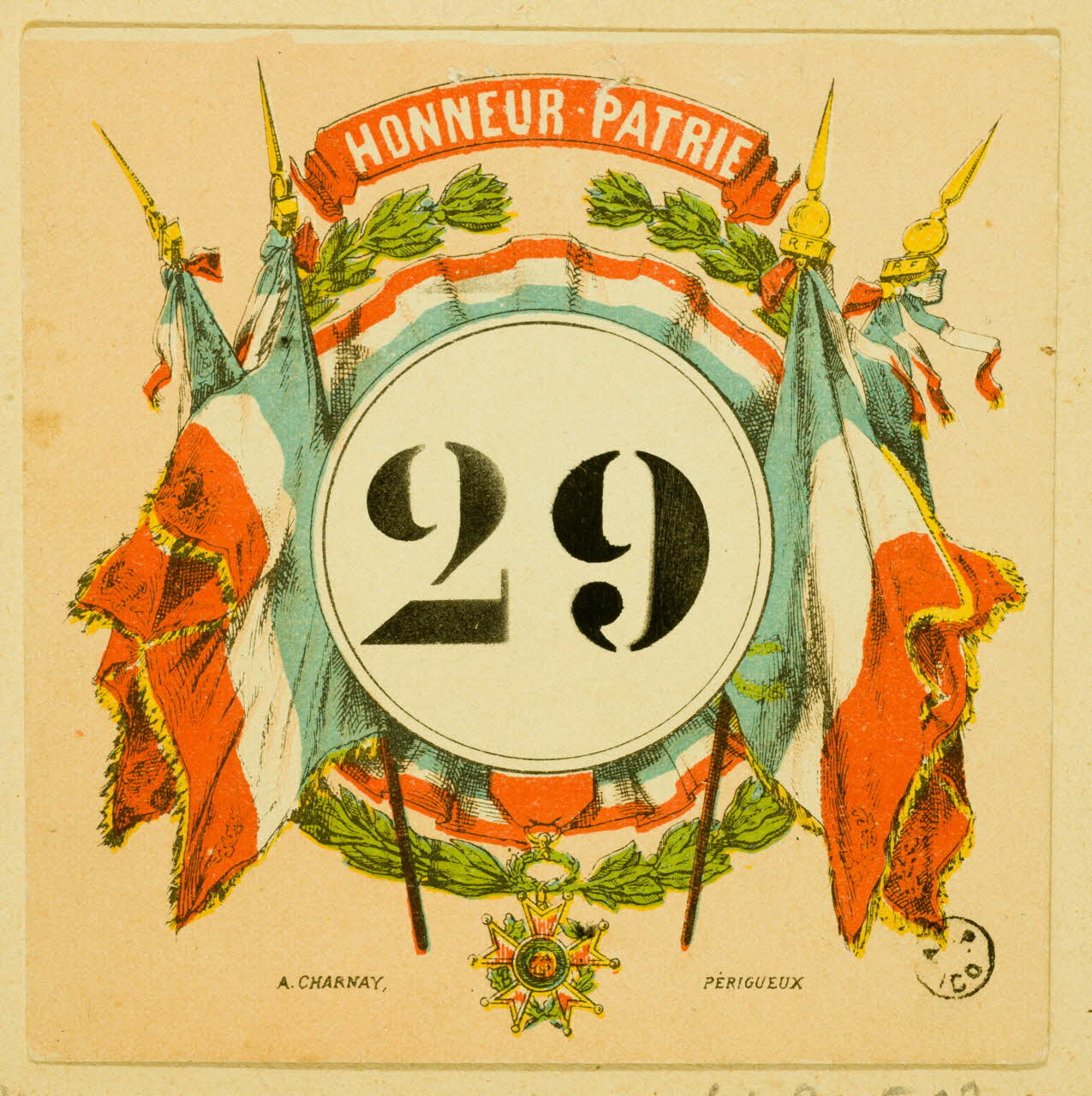 estampe HONNEUR - PATRIE 1961.20.547 Photo