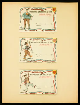 estampe CLASSE 1905  CARTE SOUVENIR DE MON TIRAGE AU SORT 1961.20.575 Photo