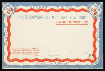 estampe CARTE-SOUVENIR DE MON TIRAGE AU SORT 1961.20.580 Photo