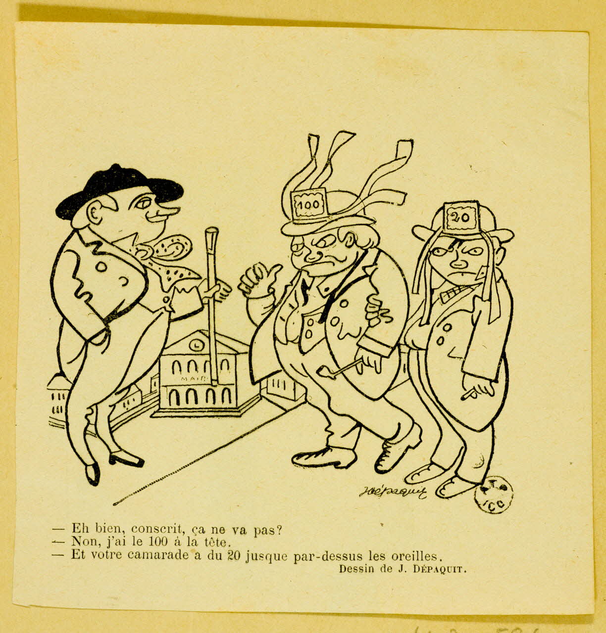 estampe Les conscrits 1961.20.586 Photo