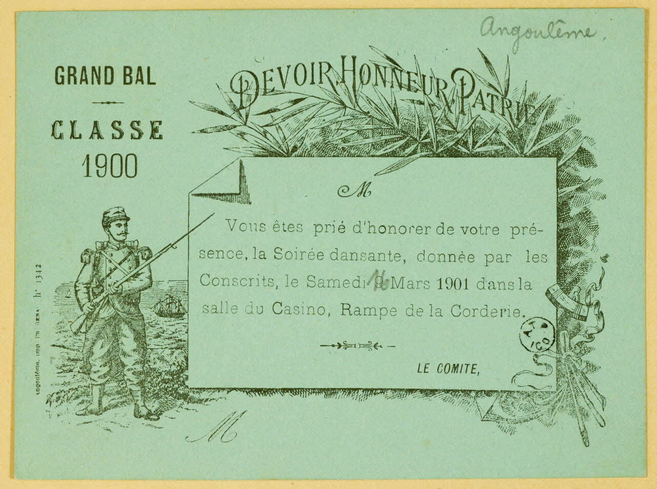 estampe GRAND BAL  CLASSE  1900 1961.20.599 Photo