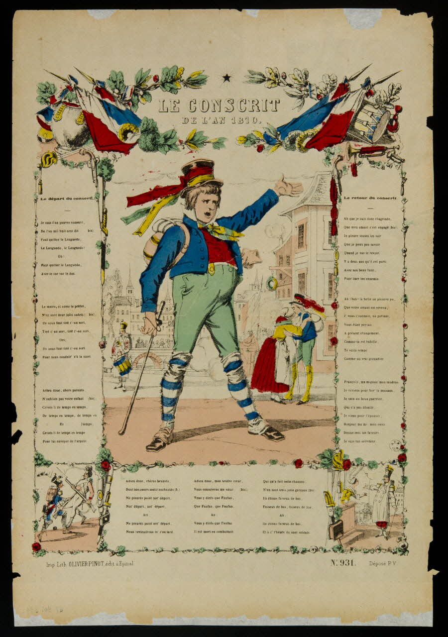 estampe LE CONSCRIT  DE L'AN 1810. 1961.20.634 Photo