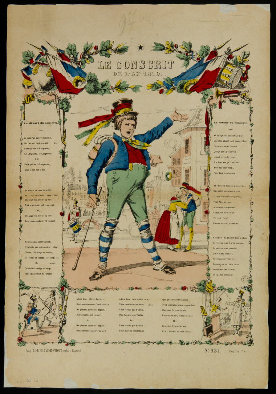 estampe LE CONSCRIT  DE L'AN 1810. 1961.20.635 Photo