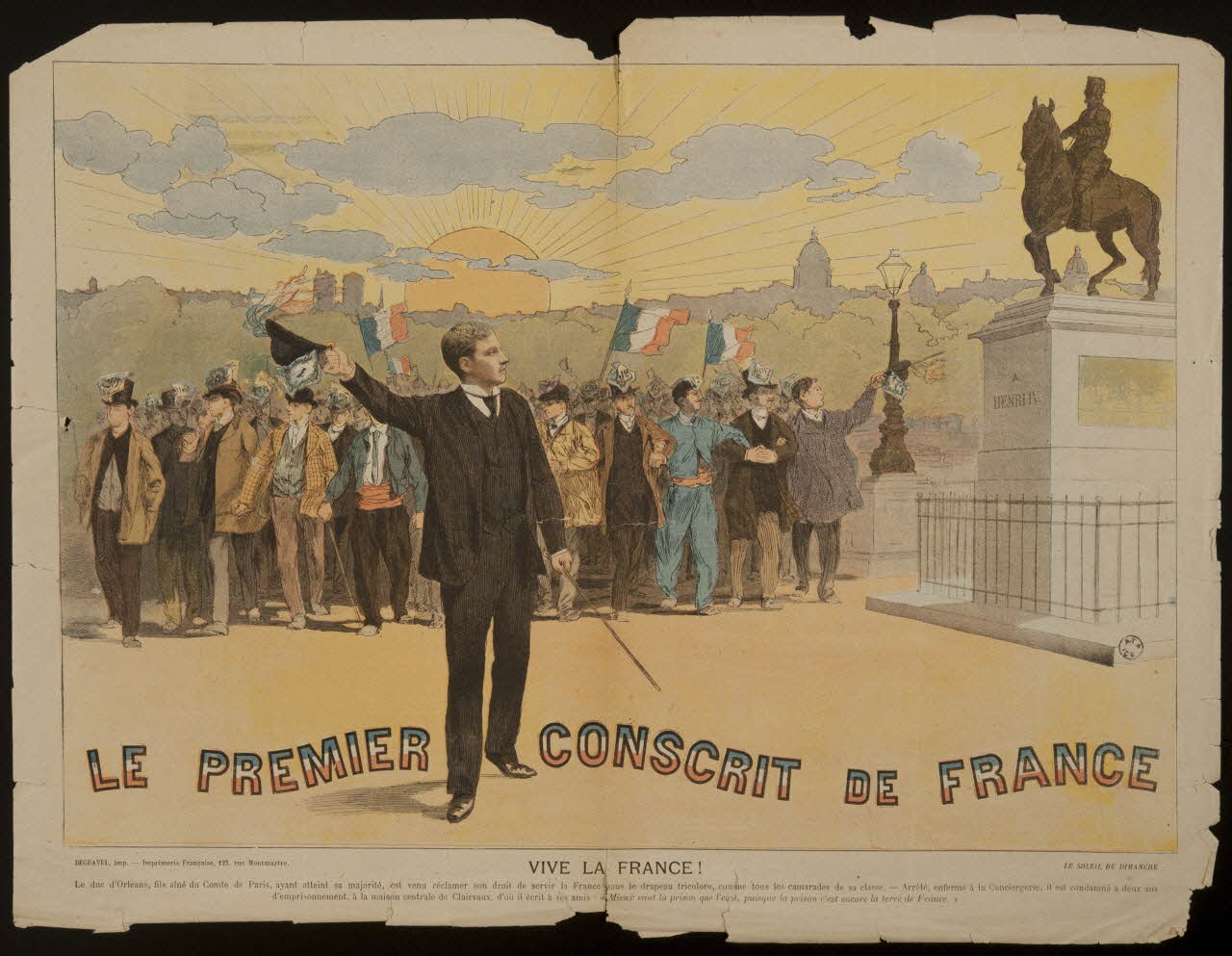estampe LE PREMIER  CONSCRIT DE FRANCE. 1961.20.637 Photo