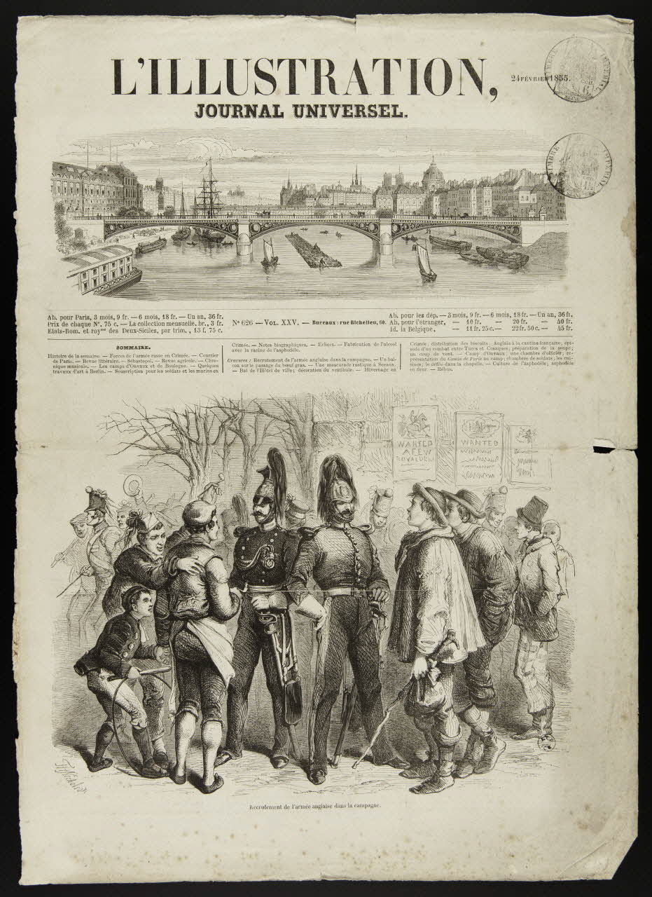 estampe Recrutement de l'armée anglaise dans la campagne. 1961.20.647 Photo