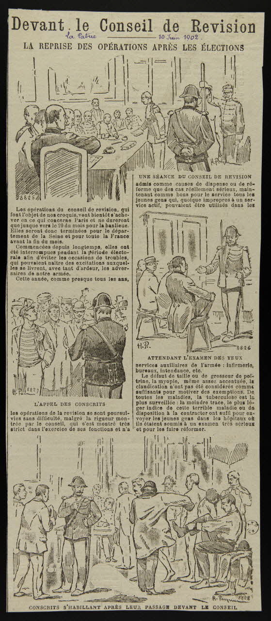 estampe Devant le Conseil de Revision  LA REPRISE DES OPERATIONS APRES LES ELECTIONS 1961.20.652 Photo