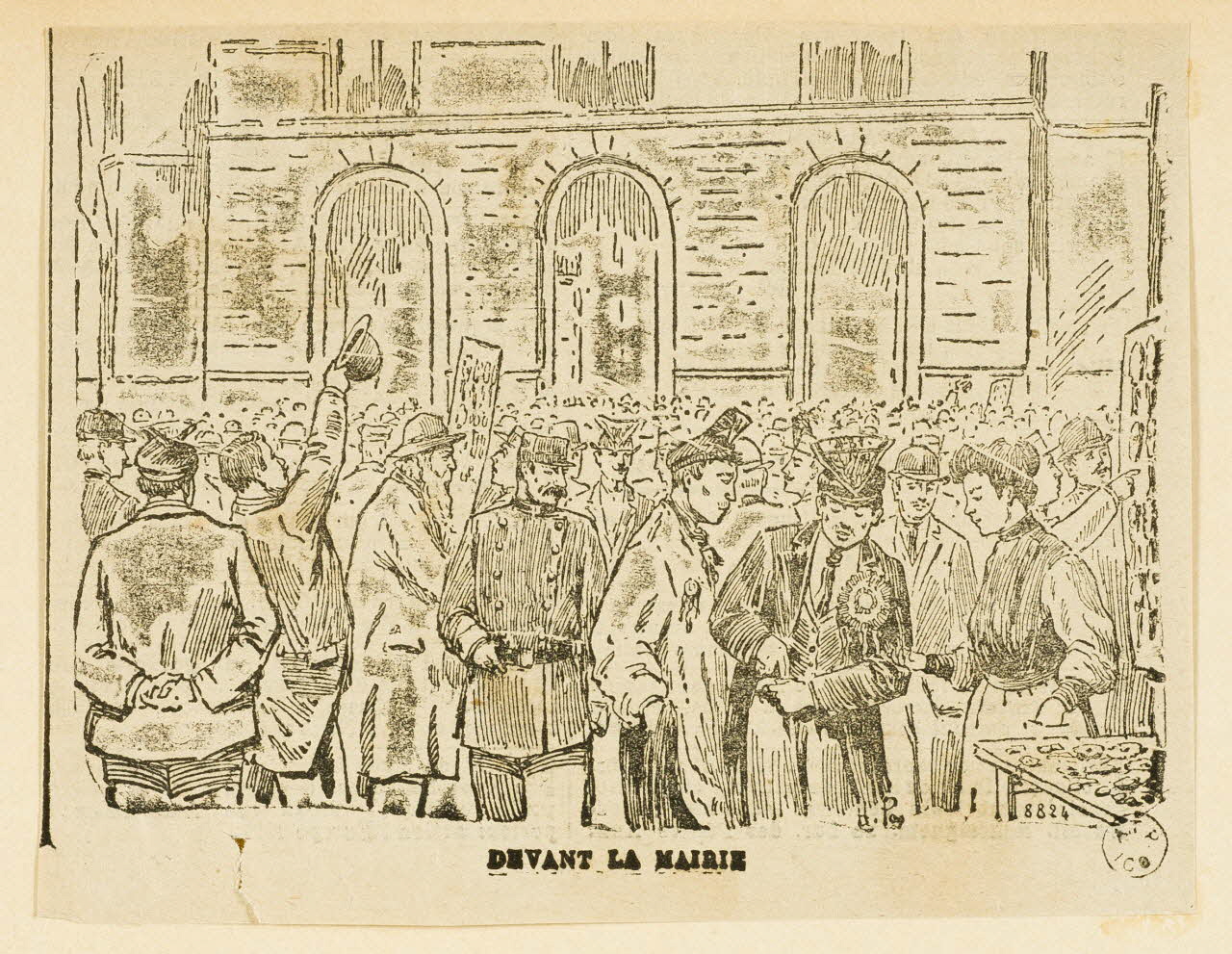 estampe DEVANT LA MAIRIE 1961.20.653 Photo