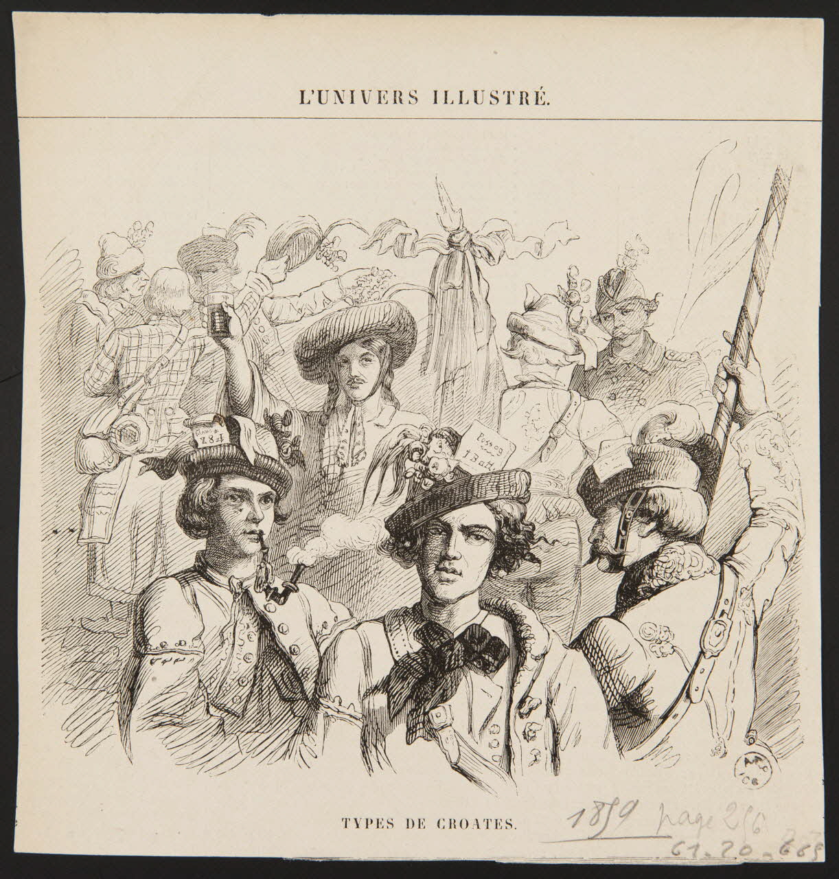 estampe TYPES DE CROATES. 1961.20.665 Photo