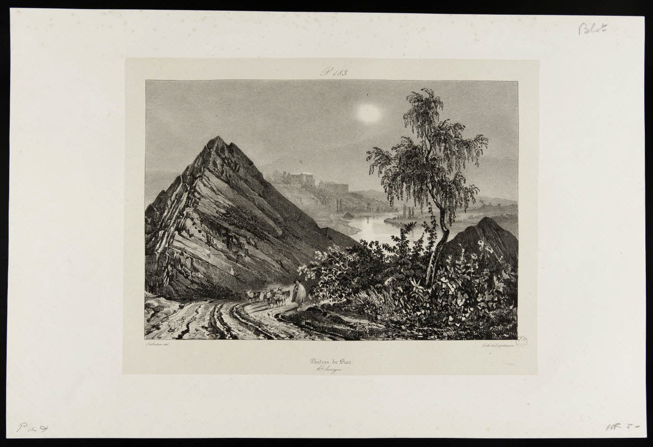 estampe Château du Blau  hte Auvergne. 1961.51.13 Photo