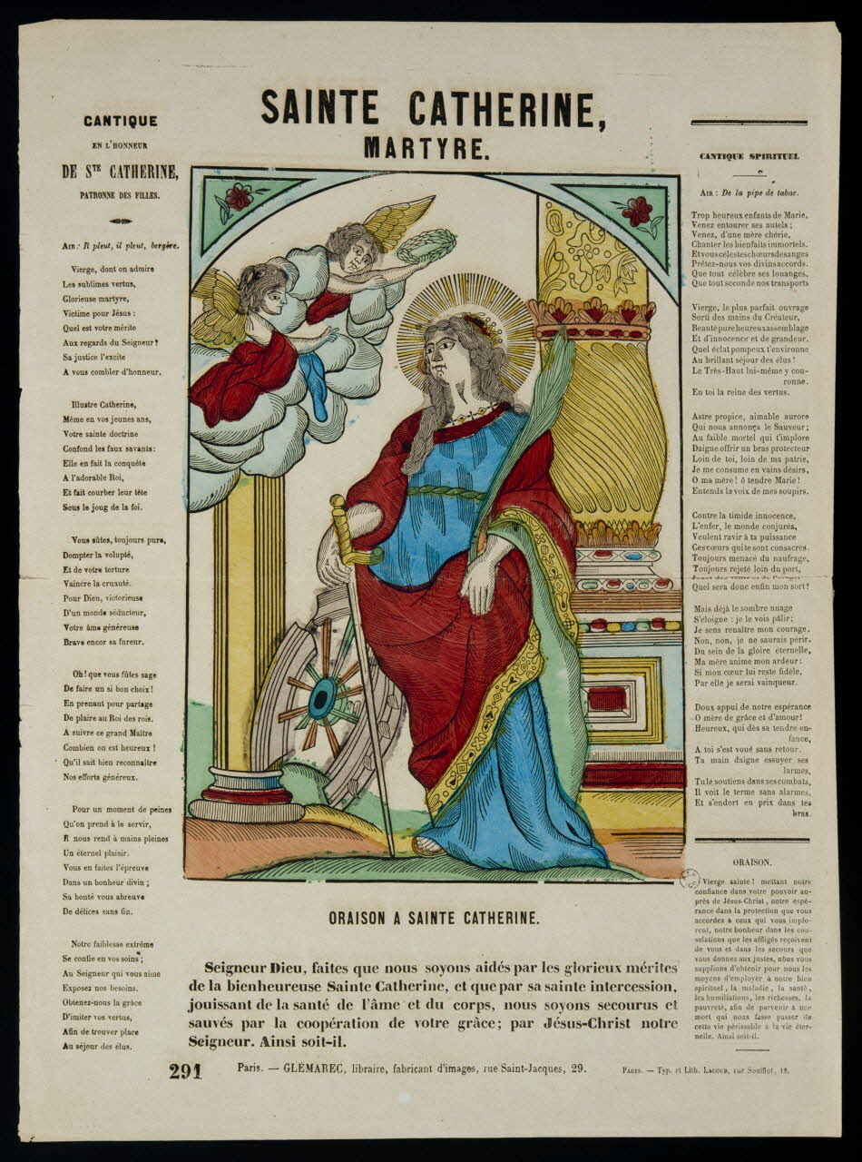 estampe SAINTE CATHERINE,  MARTYRE. 1961.66.121 Photo