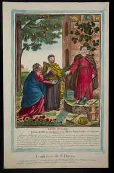 estampe SAINT FIACRE,  Patron de MM. les Jardiniers et de MM. les Pépiniéristes. 1961.66.122 Photo