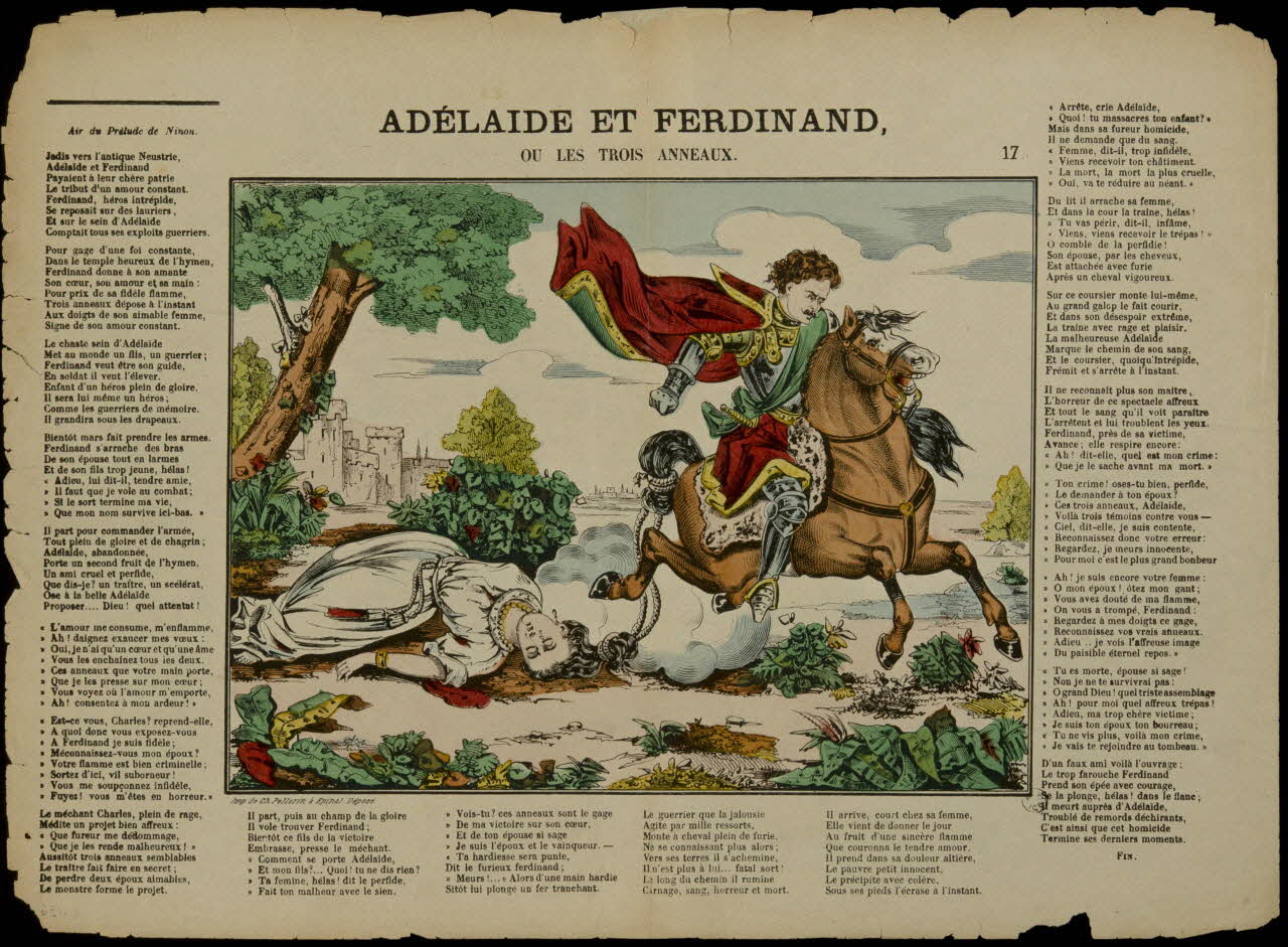estampe ADELAIDE ET FERDINAND,  OU LES TROIS ANNEAUX. 1961.66.136 Photo