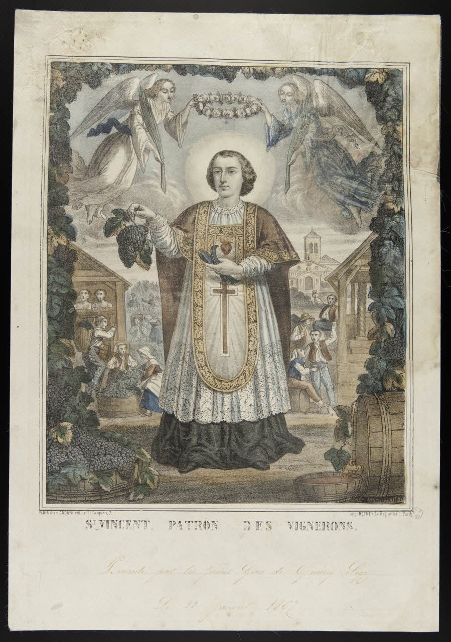 estampe St. VINCENT PATRON DES VIGNERONS. 1961.66.90 Photo