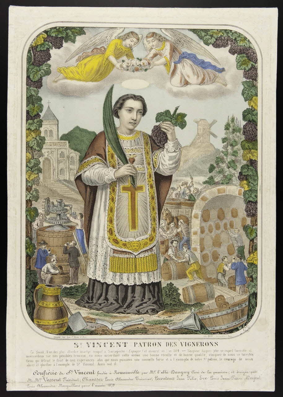 estampe St. VINCENT PATRON DES VIGNERONS. 1961.66.92 Photo