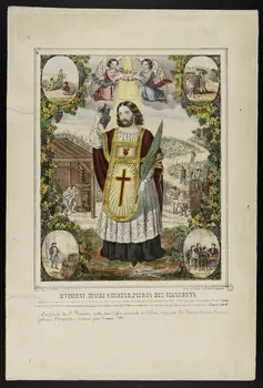 estampe St VINCENT, DIACRE & MARTYR, PATRON DES VIGNERONS. 1961.66.95 Photo