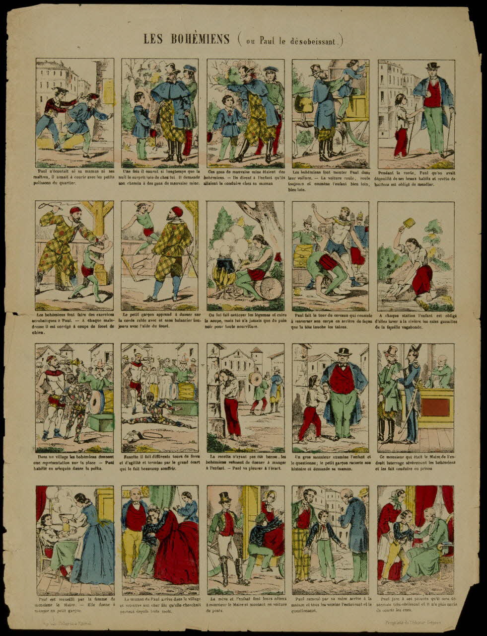 estampe LES BOHEMIENS (ou Paul le désobéissant.) 1961.81.1 Photo