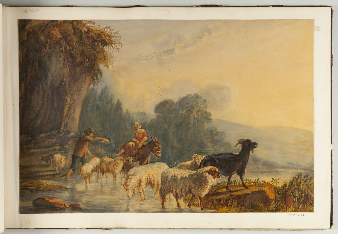 dessin Berger et son troupeau 1961.83.1.24 Photo