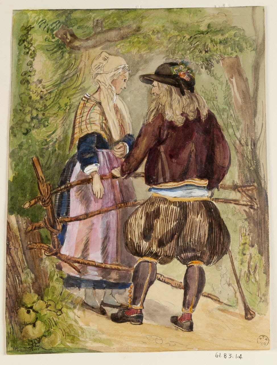 dessin Couple de bretons 1961.83.1.4 Photo