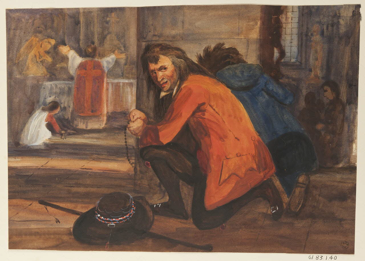 dessin Pendant la messe 1961.83.1.40 Photo