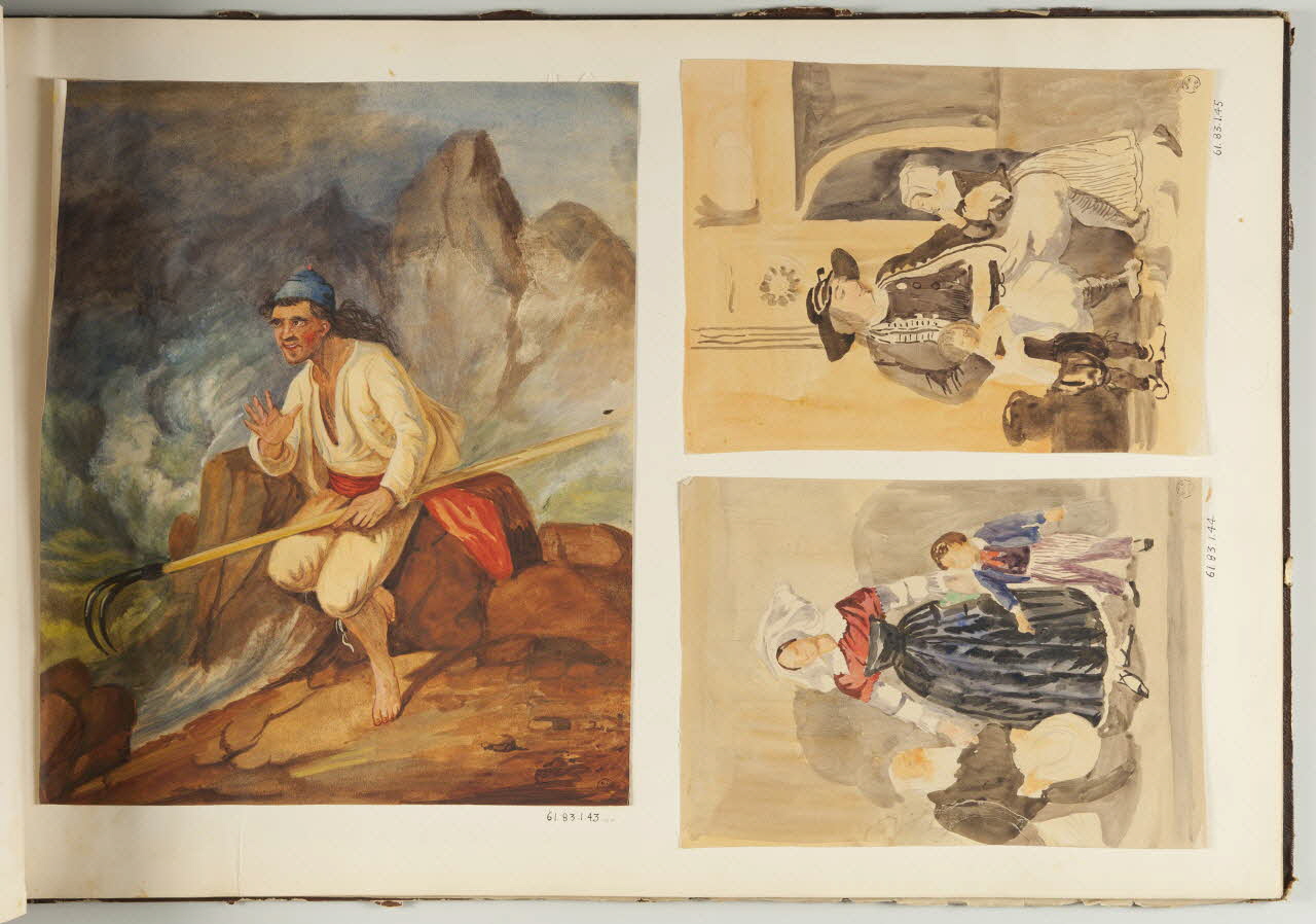 dessin Homme et ses deux enfants 1961.83.1.45 Photo