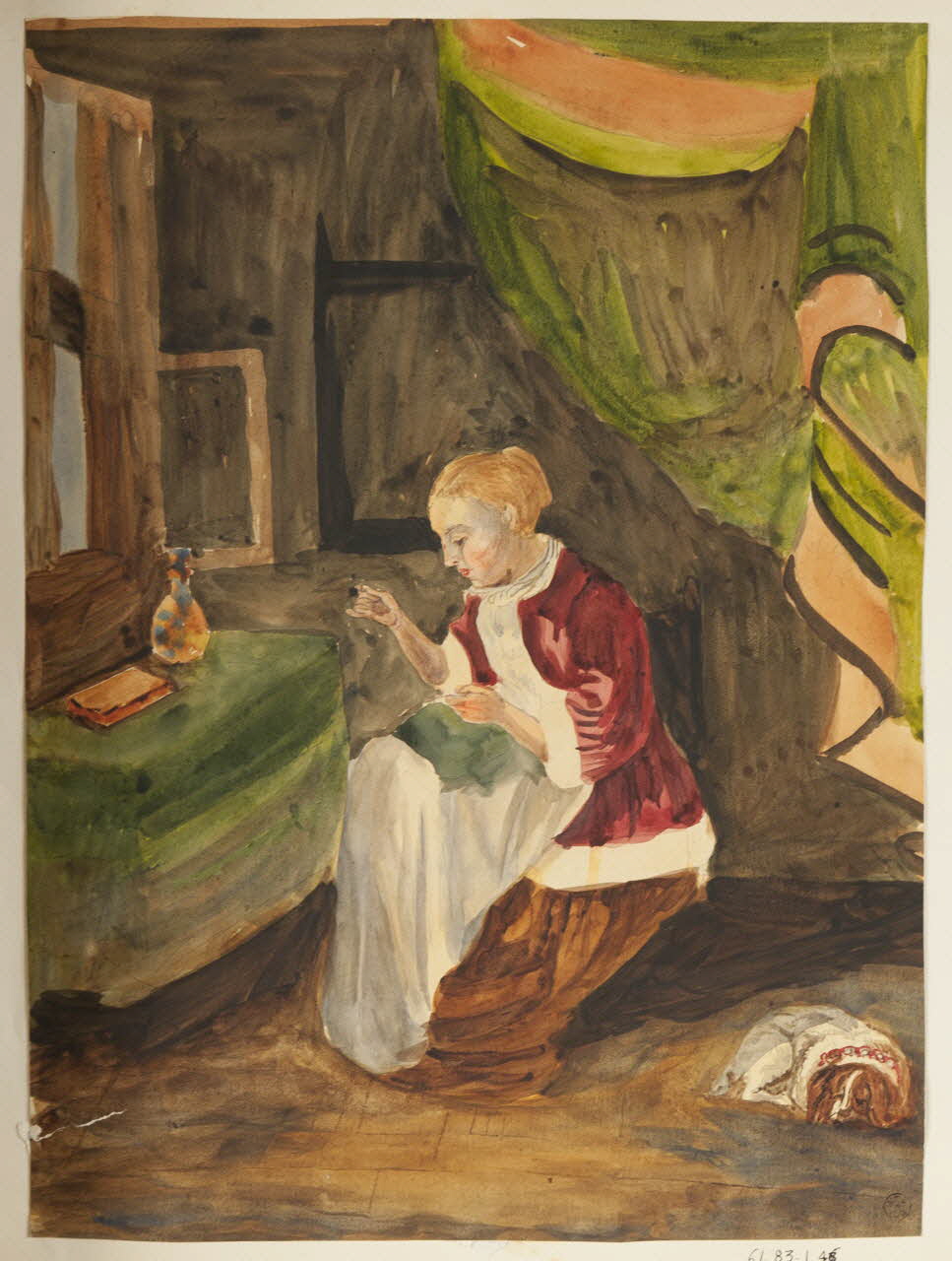 dessin Femme cousant 1961.83.1.46 Photo