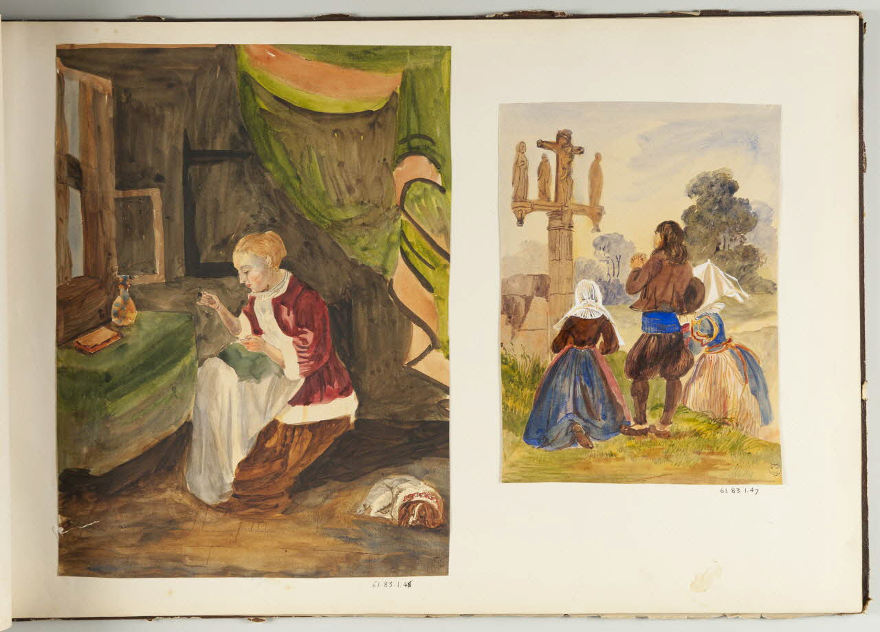 dessin Femme cousant 1961.83.1.46 Photo