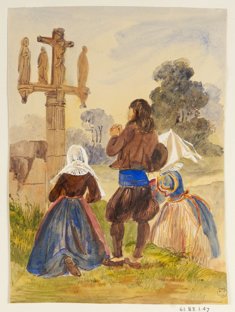 dessin Prière au calvaire 1961.83.1.47 Photo