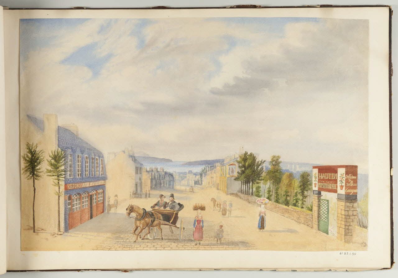 dessin Ville en bord de mer 1961.83.1.50 Photo