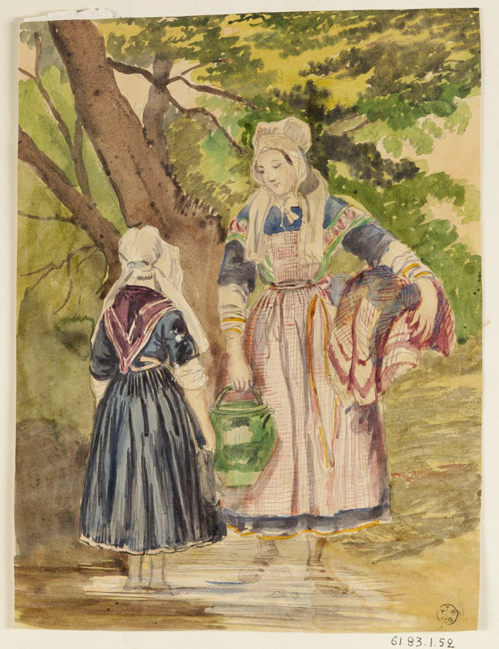 dessin Femme et sa fille 1961.83.1.52 Photo