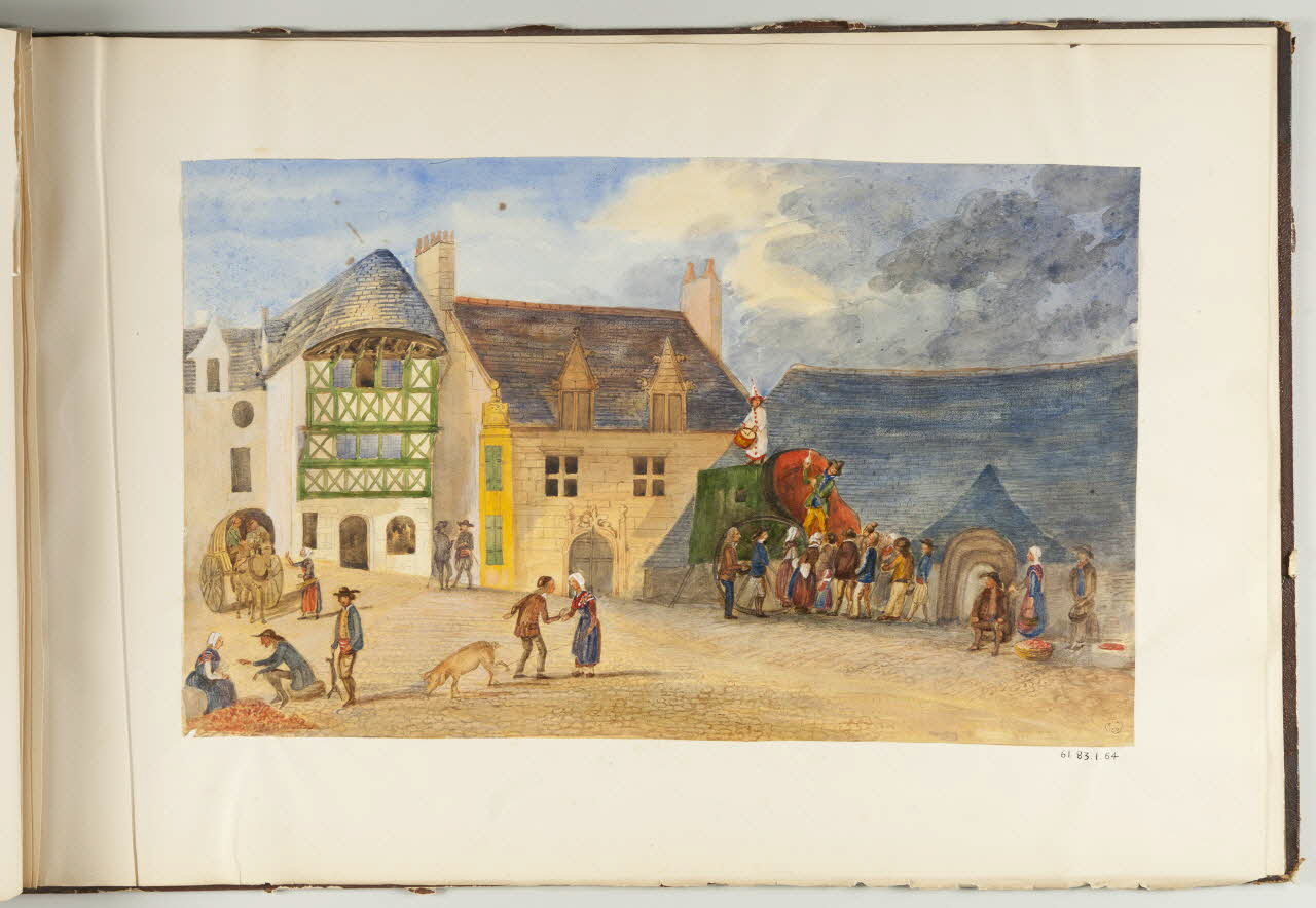 dessin Scène de village 1961.83.1.64 Photo