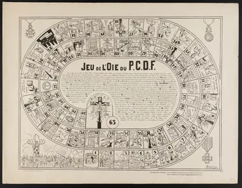 Thomas ; Imprimerie Centrale de la Bourse jeu de l'oie Jeu de l'Oie du P.C.D.F. France 1932 1962.11.2 Photo