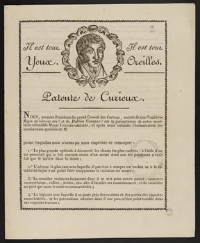 estampe Patente de Curieux. 1962.124.11 Photo