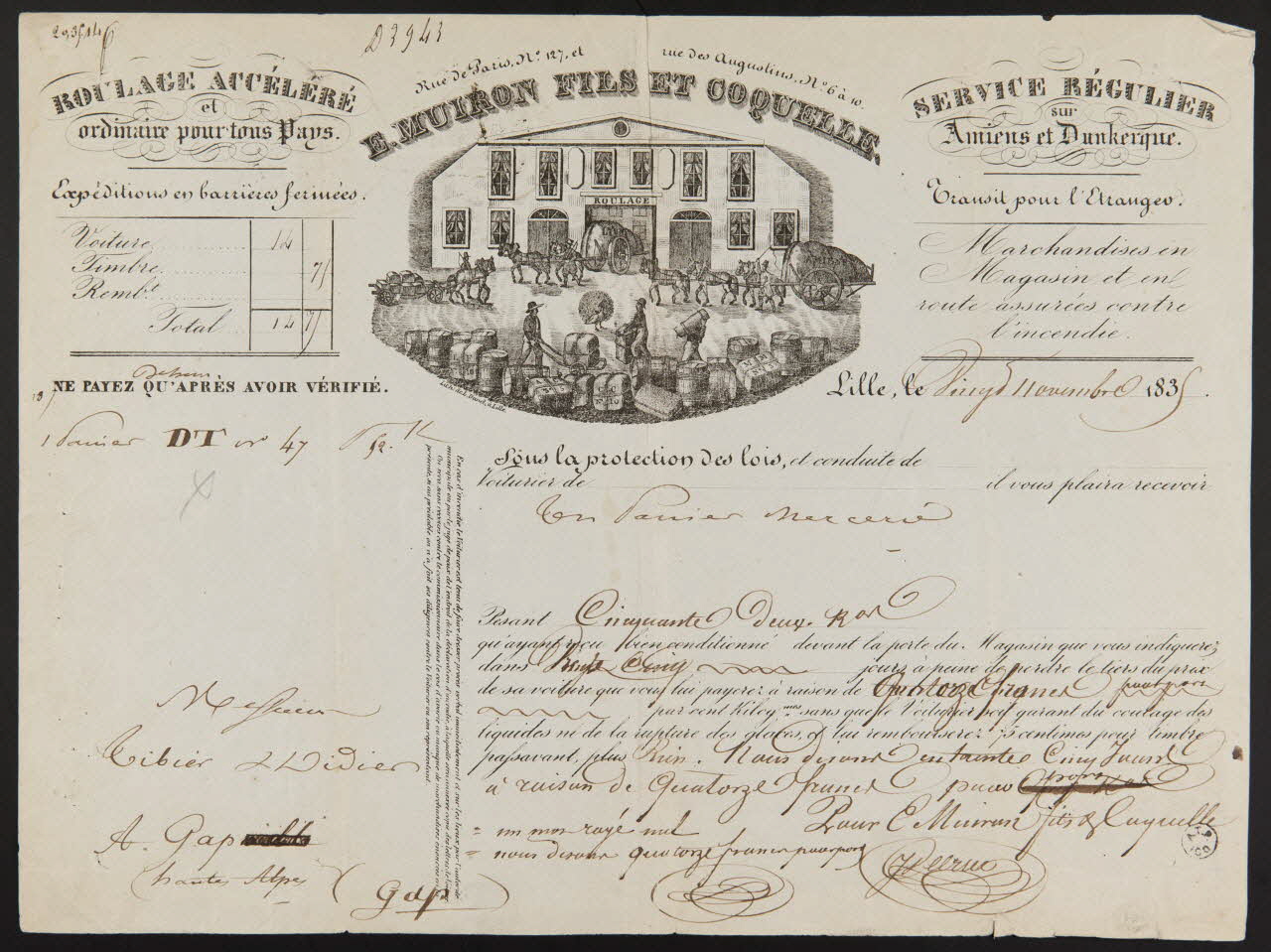 estampe ROULAGE ACCELERE  et  ordinaire pour tous Pays. 1962.124.15 Photo