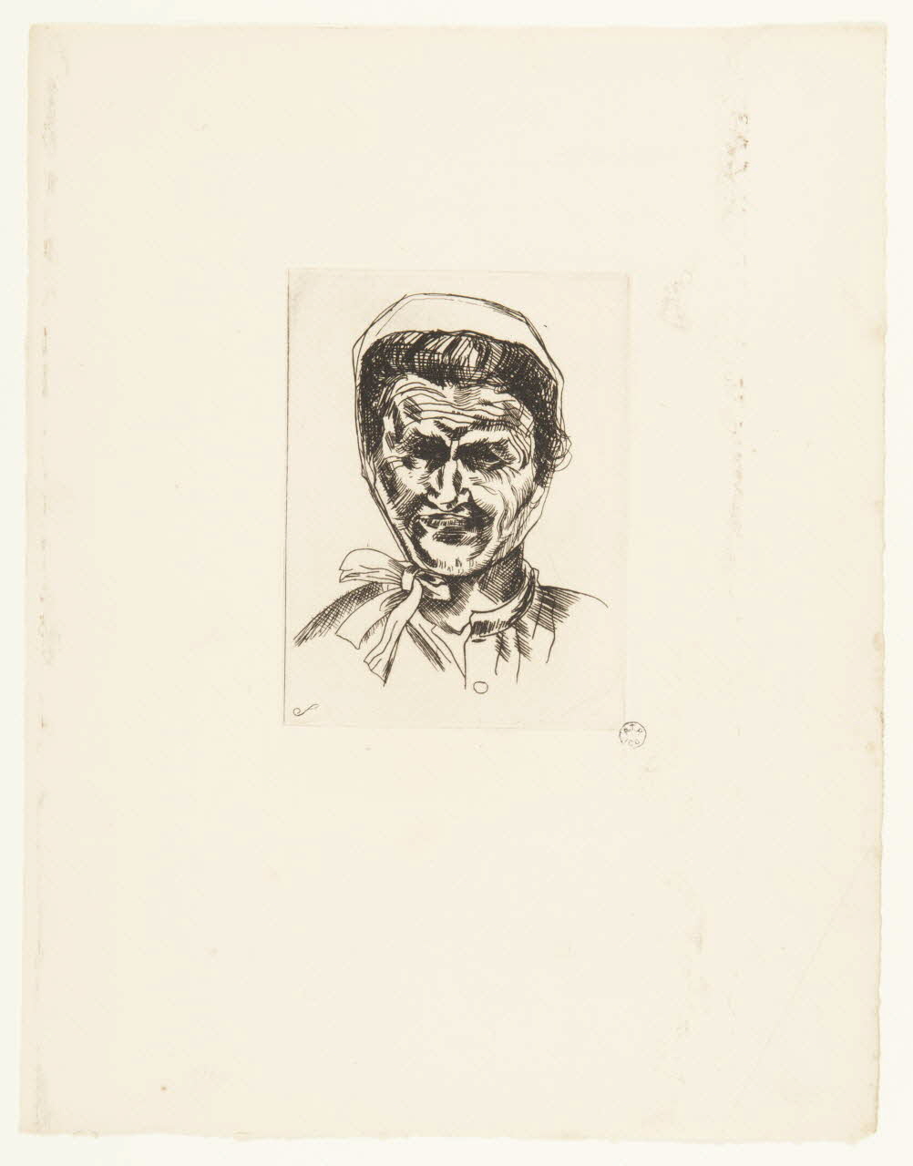 estampe Portrait : tête de paysanne 1962.127.9 Photo