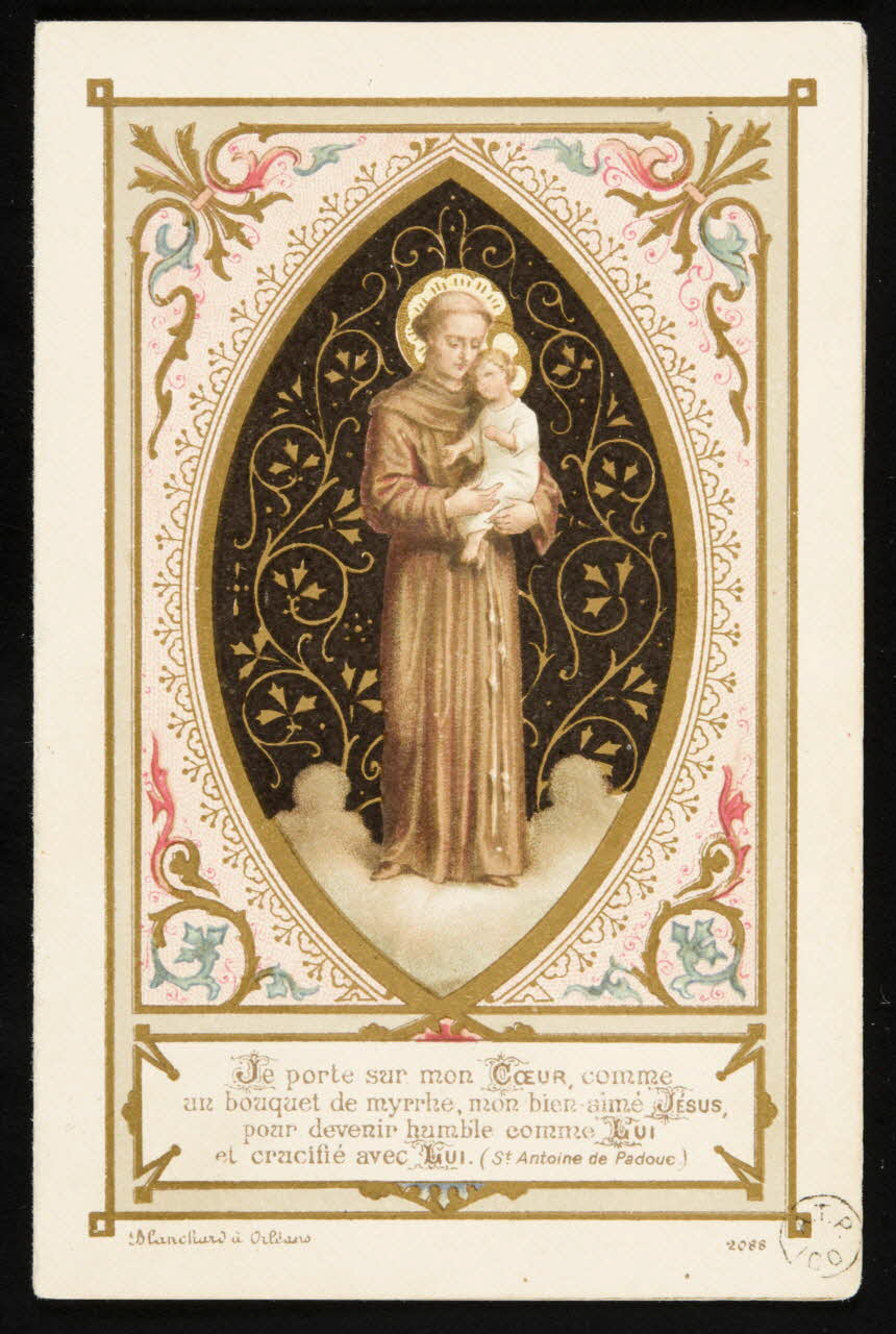 image pieuse Saint Antoine et le Christ 1962.128.25 Photo