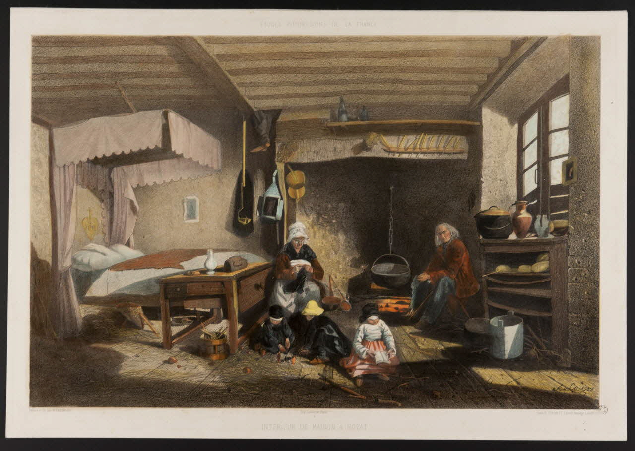 estampe INTERIEUR DE MAISON A ROYAT 1962.17.1 Photo