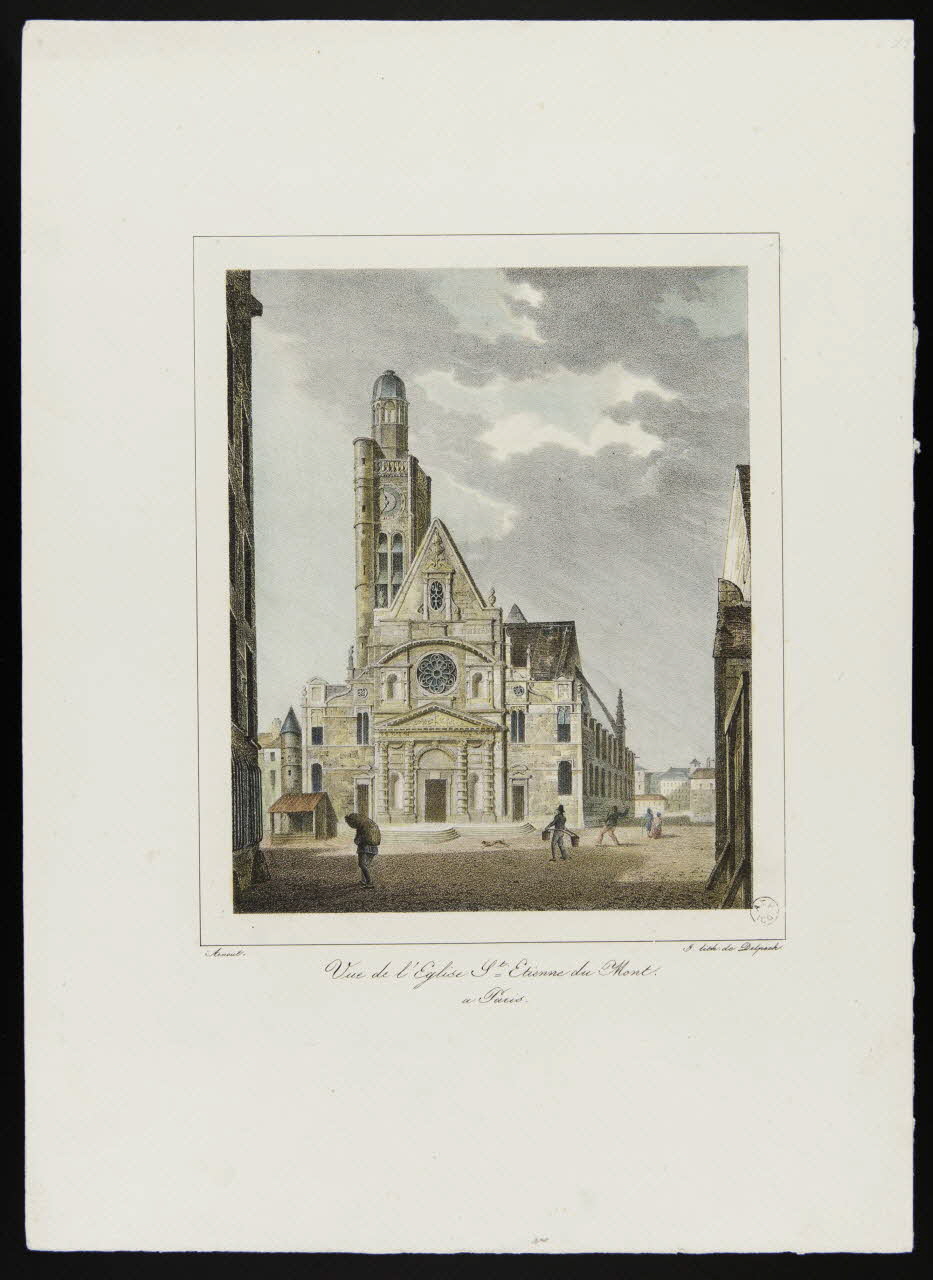 estampe Vue de l'Eglise St. Etienne du Mont.  a Paris. 1962.17.5 Photo