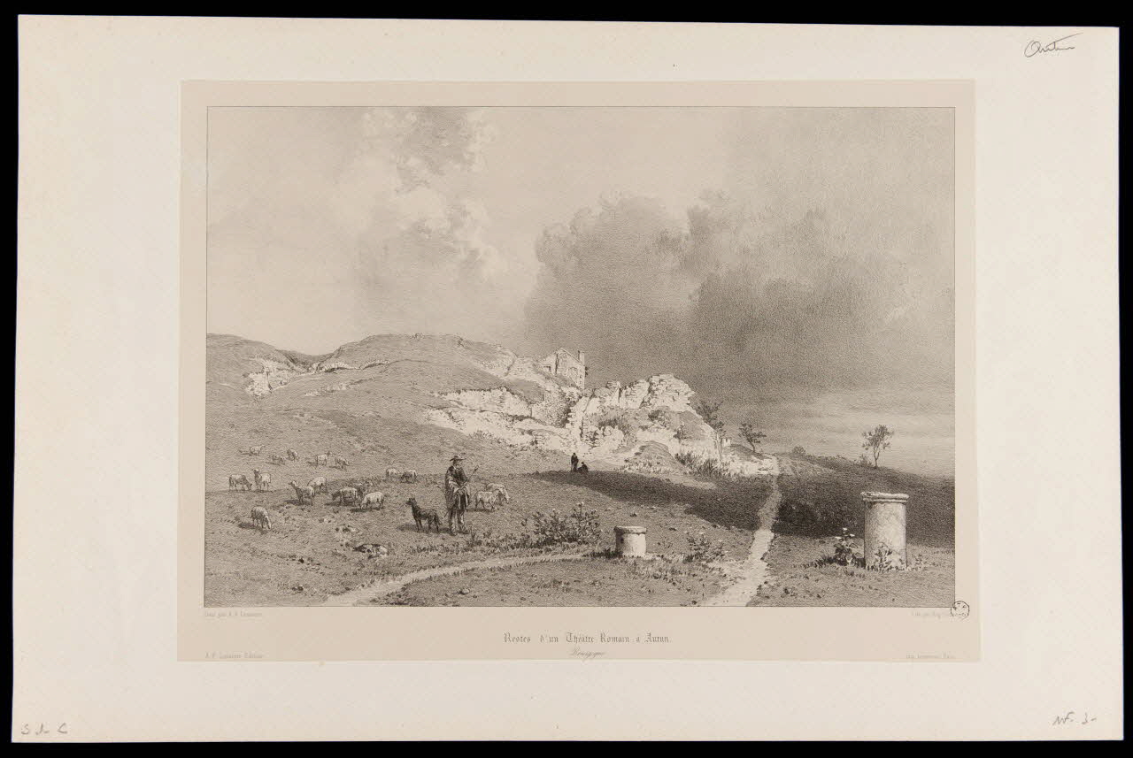 estampe Restes d'un Théâtre Romain, à Autun. 1962.17.7 Photo