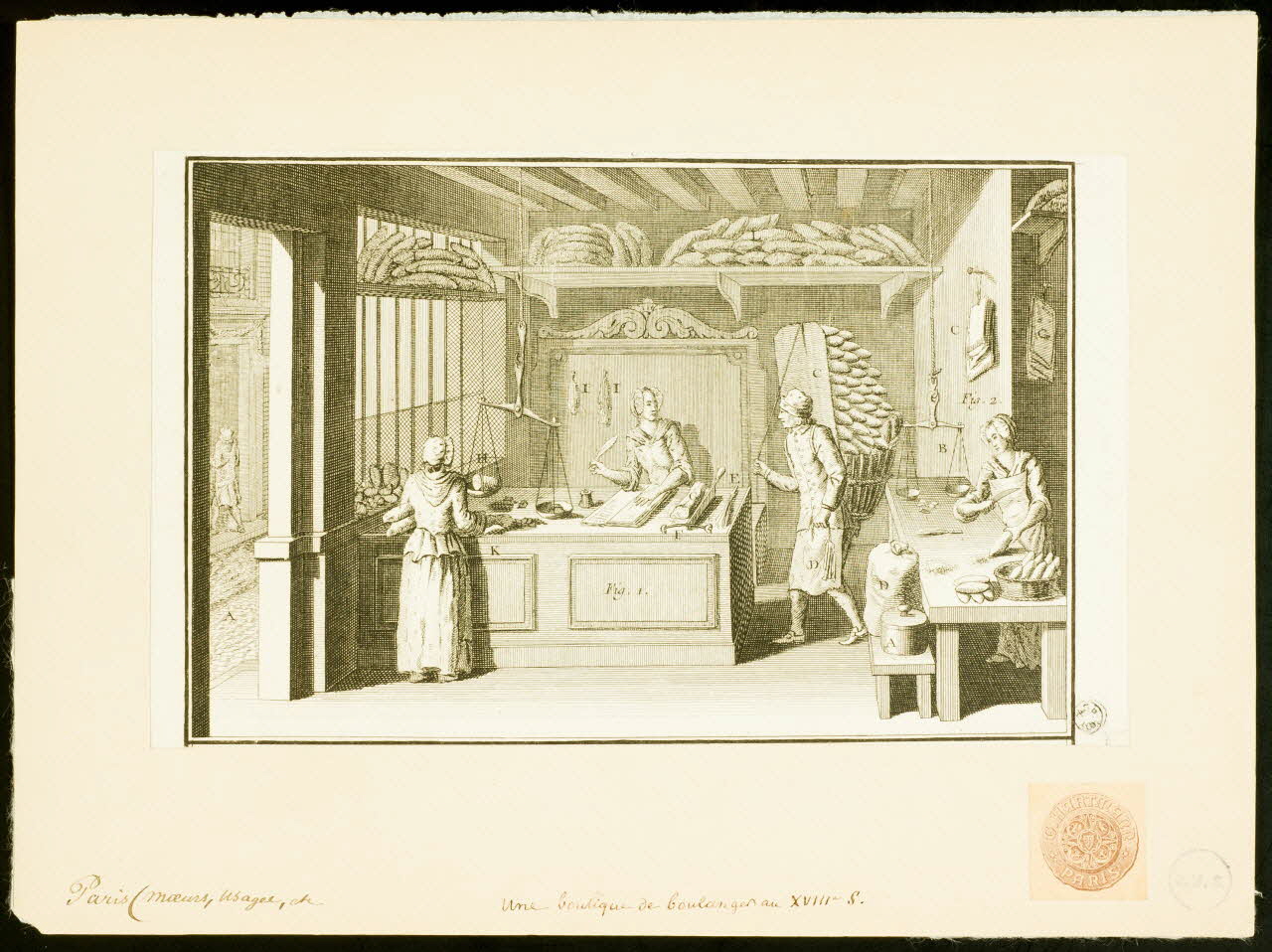 estampe Une boutique de boulanger au XVIIIe S. 1962.25.1264 Photo