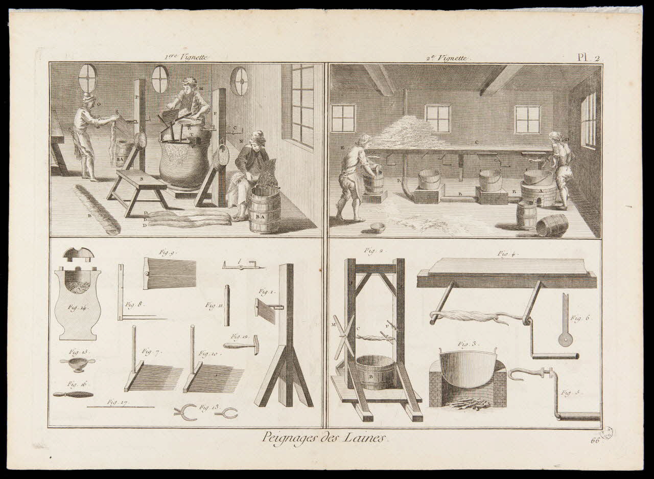 estampe Peignages des Laines. 1962.25.160 Photo