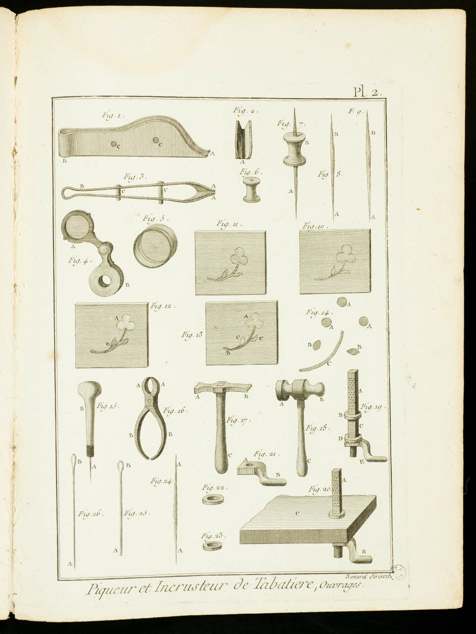 estampe Piqueur et Incrusteur de Tabatière, Ouvrages. 1962.25.190 Photo