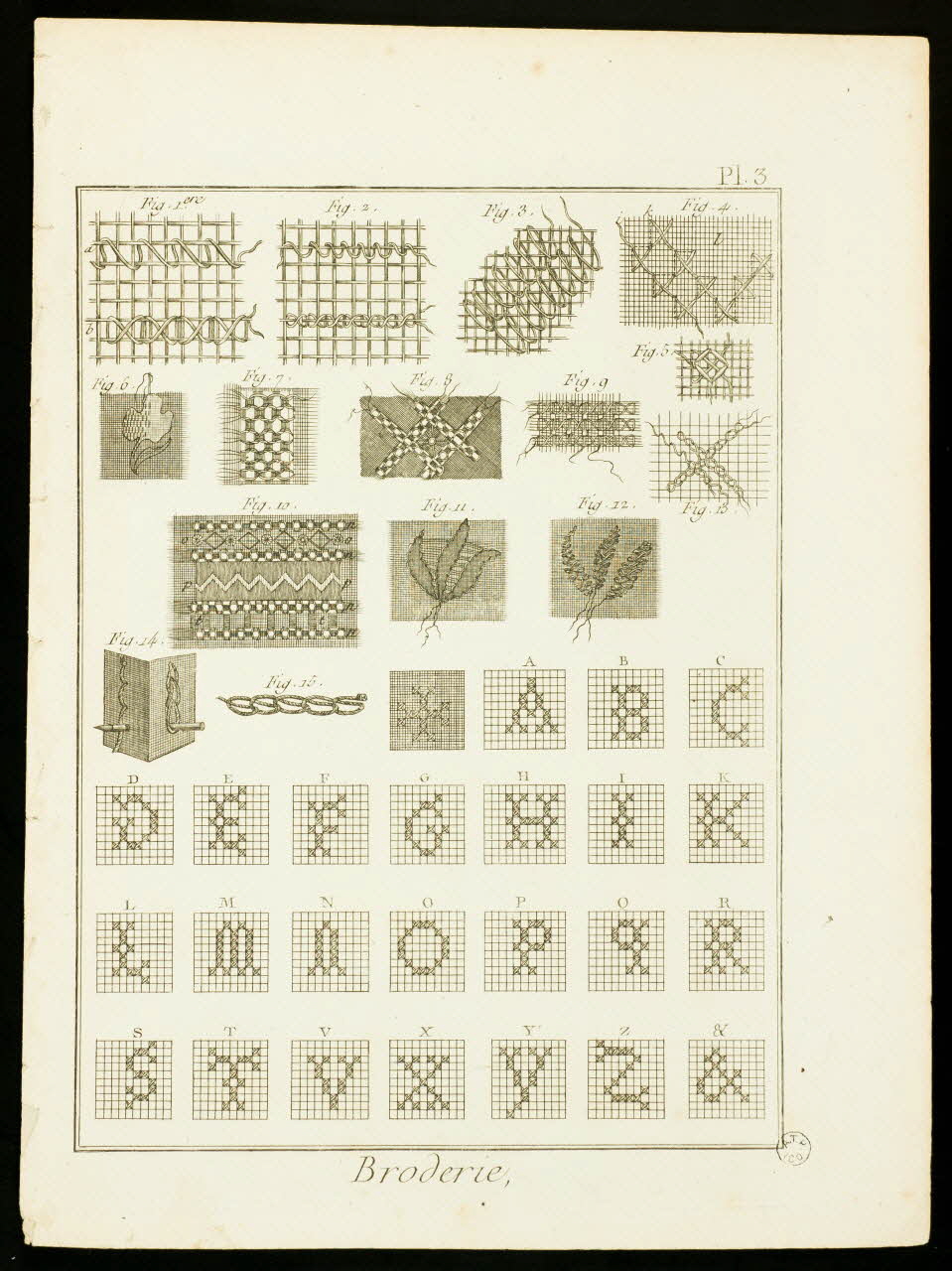 estampe Broderie. 1962.25.38 Photo
