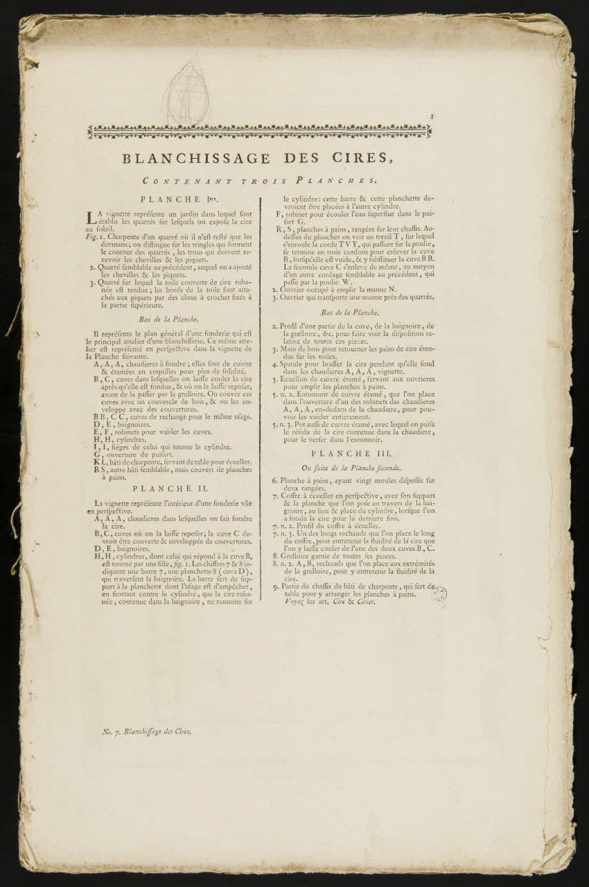 Album BLANCHISSAGE DES CIRES 1962.25.451-461 Photo