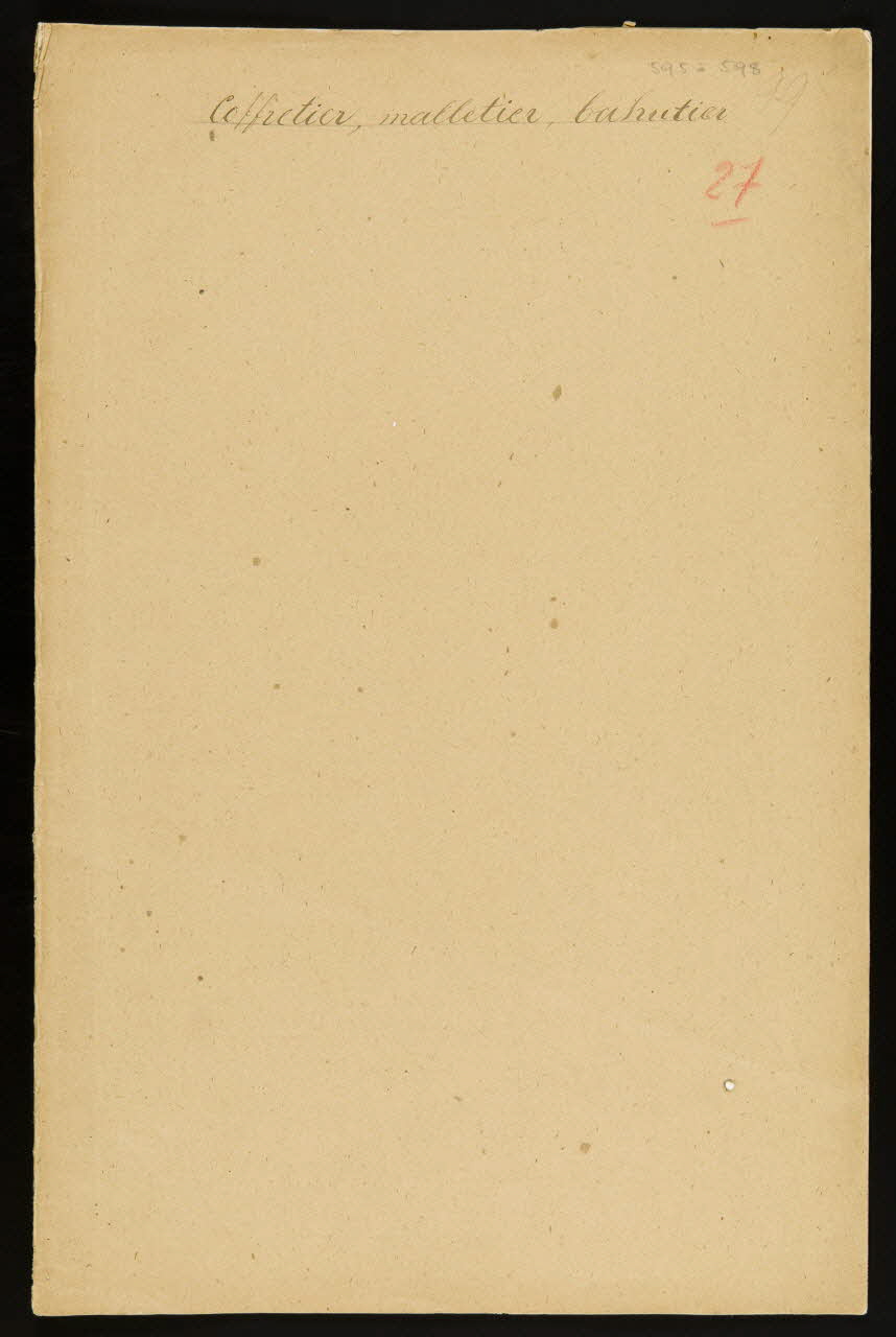 Album Coffretier, malletier, bahutier 1962.25.595-598 Photo