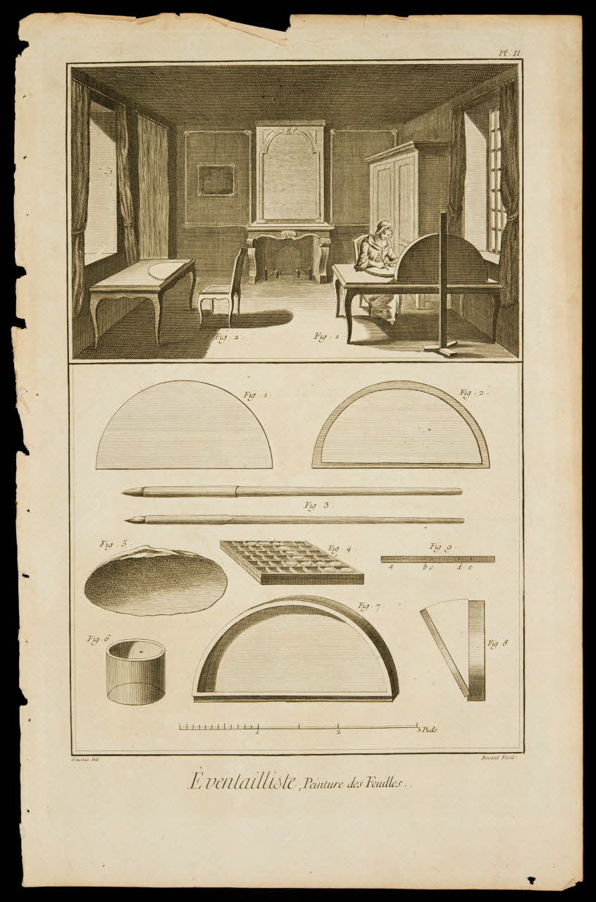 estampe Eventailliste, Peinture des Feuilles. 1962.25.678 Photo