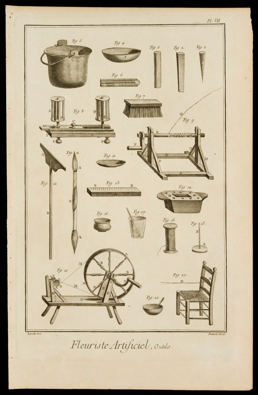 estampe Fleuriste Artificiel, Outils. 1962.25.710 Photo