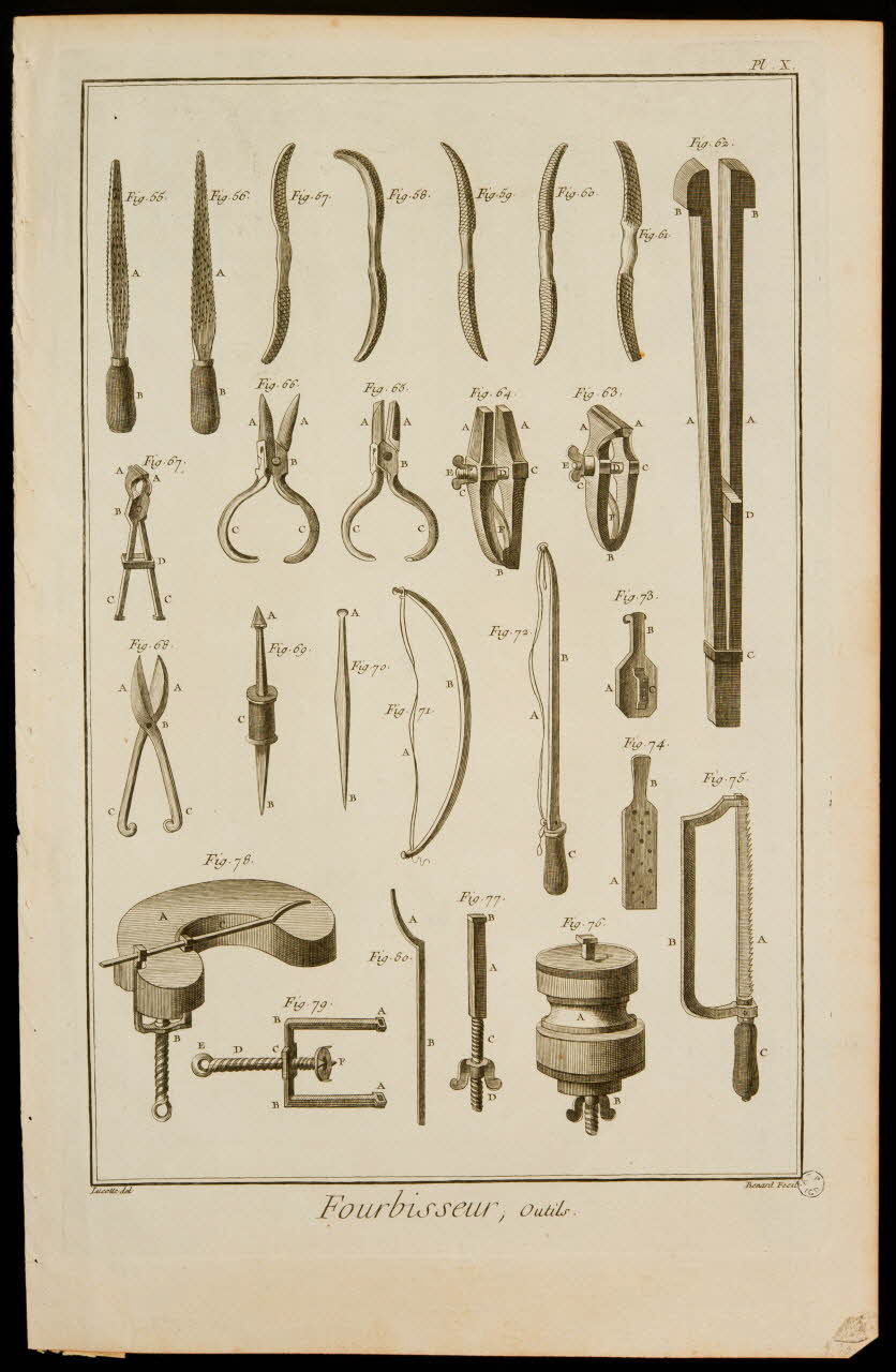 estampe Fourbisseur, Outils. 1962.25.748 Photo